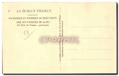 Les Martigues — Um Canto de Veneza... provençal — Les Éditions d'Art YVON — Verso