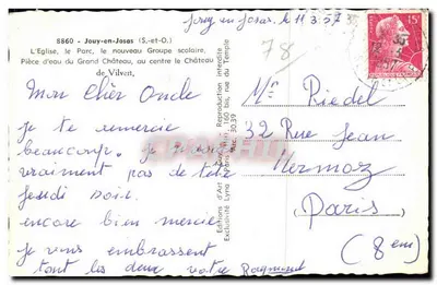 Jouy-en-Josas — Igreja, parque, castelo, grupo escolar — Éditions d'Art Lyra — Verso