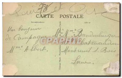 Montfort-l'Amaury (S.-et-O.) — Descida das Torres — Union Phot. Parisienne de la Sone — Verso