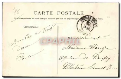 Montfort-l'Amaury (S.-et-O.) — Toren en trapdeur gebouwd door Anne de Bretagne (eind 15e eeuw) — Librairie J. Ombredanne — Achterkant
