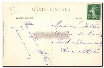 Vermenton - Most kolejowy — wydawca Karl Guillet, Migennes-Lareche — Rewers