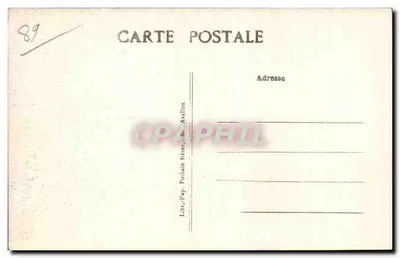 VÉZELAY — Ogólny widok — Librairie Pothon frères, Avallon — Rewers