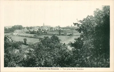 Quarré-les-Tombes — Vista tirada da Gravière — editor: H. Phot. Henri Baum, 35, Toulouse