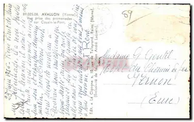 Cyganiec — Widok z promenad na Cousin-le-Pont — Wyd. Cyganiec (Mame) — Rewers