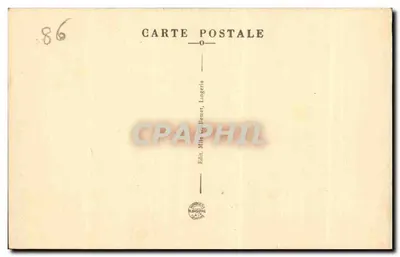 St-Savin-sur-Gartempe (Vienne) — A Gartempe, a Igreja, a Abadia — Verso