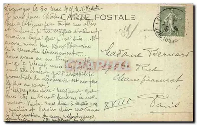 Limoges — Panoramiczny widok ku kościołowi św. Michała — wydawca nieznany, n° 27 — Rewers