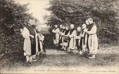 La Trappe - Os Monges dizendo o Ofício nos Campos — Edição Mosrin, livreiro, Bricquebec