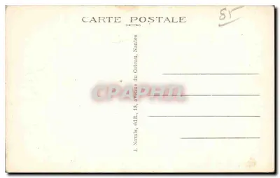 Croix-de-Vie (Vendée) — Um canto da Praia — J. Nozais, editor, 18, avenue du Coteau, Nantes — Verso