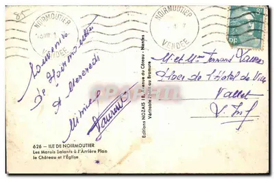 Los Marais Salants en el fondo — el Castillo y la Iglesia — Ediciones NOZAIS — Reverso