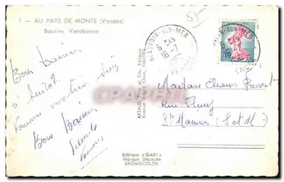 No País dos Monts (Vendée) — Bourine — Edições Gaby — Verso