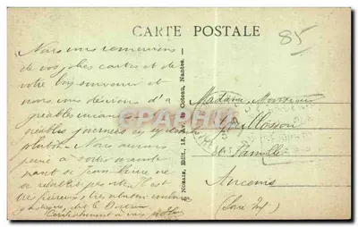 Les Sables d'Olonne — En plaza para el cuadrille — N. 287, Ed. N. Coteau, Nantes — Reverso
