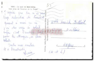 O cais de Saint-Gilles — vista tirada da avenida da Praia — Edições Jehly-Poupin — Verso