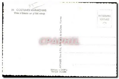 Casal sob guarda-chuva — Nantes — Edições Gaby & Fils, n°24 — Verso