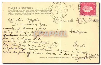 Zamek na Wyspie Noirmoutier — Wydawca Ramuntche — Rewers