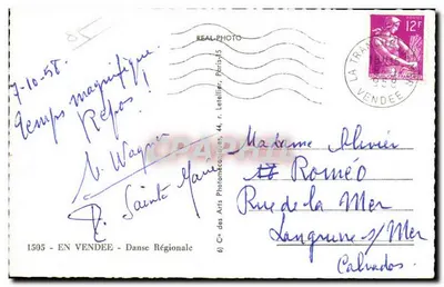 Tancerze regionalni — Sainte-Flaive, Vendée — Cie des Arts Photomécaniques — Rewers
