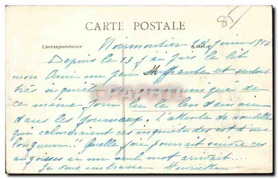 Noirmoutier — Ruiny forteczne św. Piotra widziane z lasu Chaize — Artaud-Nozais, Nantes — Rewers