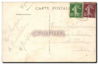Noirmoutier — A Ponta dos Souzeaux — J. Nozaïs, Editor, Nantes — Verso