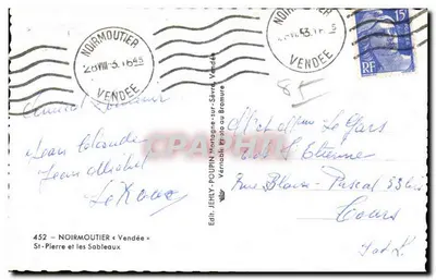 San Pedro y los Sableaux — playa animada — Edit. JEHLy, n° 452 — Reverso