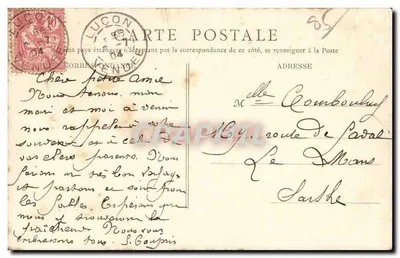 Luçon (Vendée) — Katedra, widok z boku — Félix Petit (2) — Rewers