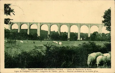 Saint-Laurent-sur-Sèvre (Vendée) — Viaduto de Barbin-sur-la-Sèvre — Fototipo Jethy-Peignin