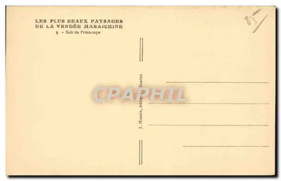 Paesaggio rurale — Sera di Primavera — J. Nozais, editore Nantes — Verso