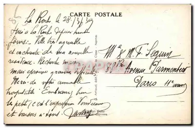 LA ROCHE-sur-YON — Praça Napoléon e Igreja de São Luís — Saby — Verso