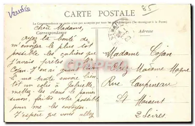 La Roche-Yon - La Grimaudière — vista da entrada do domínio — editor Galard, n°22 — Verso