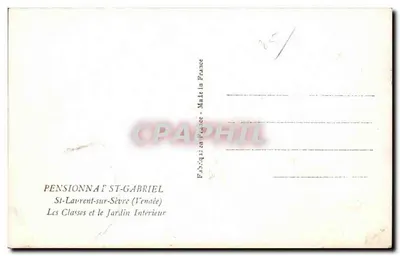 Pensionato St-Gabriel — St-Laurent-sur-Sèvre (Tennee) — Fabricado na França — Verso