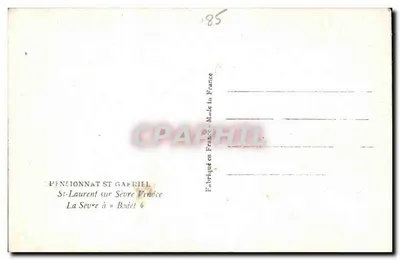 Vista de Saint-Laurent-sur-Sèvre — Pensionato Saint-Gabriel — editor Bodet — Verso