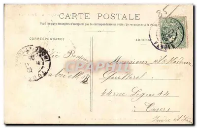 Les Sables-d'Olonne — Na Praia — Coleção Lucien Amiaud, N° 1004 — Verso