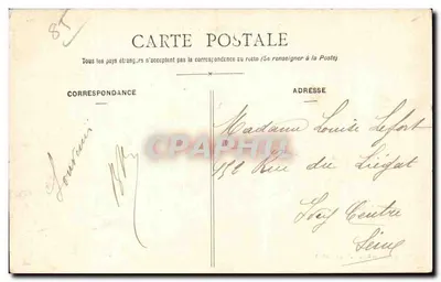 Les Sables-d'Olonne. — A Praia — Edição das Novas Galerias N° 77 — Verso