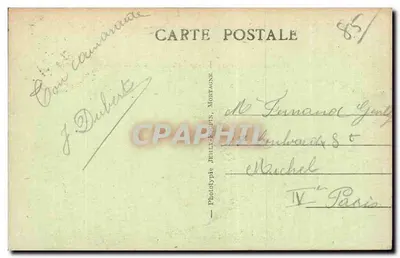 Les Sables-d'Olonne (Vendée) — A Praia em direção à entrada do porto — Fototipia Jéhly-Popin, Montagne — Verso