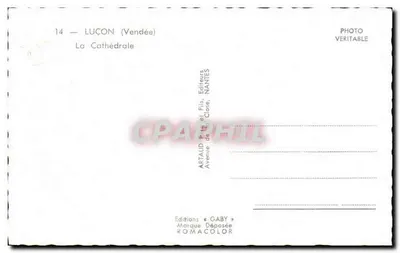 Luçon (Vendée) — Widok na katedrę — Wydawnictwo Gaby — Rewers