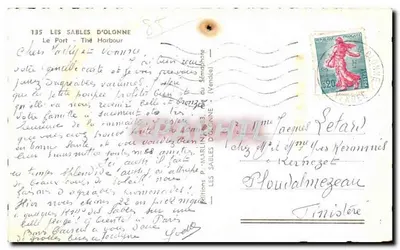 Les Sables d'Olonne — Port avec bateaux de pêche « Dauphin Vert » et « Toirette » — Éditions P. Marlin — Achterkant