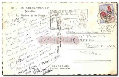 Les Sables-d'Olonne — Basen i plaża — Wydawnictwo la Clumière — Rewers