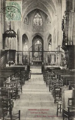 Brienne-le-Château — Interior da Igreja — A. Muniér, Bazar, Brienne-le-Château