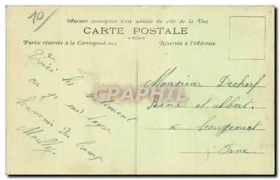 Campo de Mailly — Vista dos Barracões — A. Nieps, editor — Verso