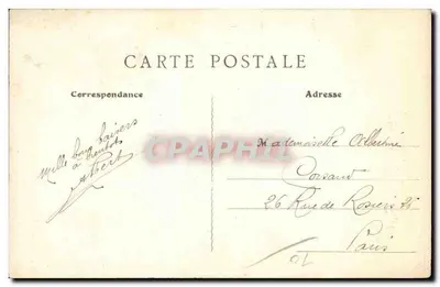 Una pensata di Mailly-le-Camp — cartolina artistica con fiore di pensata integrando scene militari — editore: BAZIN HILTON AIXIEN — Verso