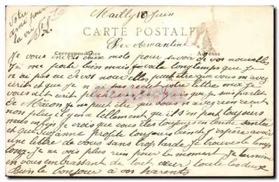 Maillly-le-Camp — Lembrete de Maillly-le-Camp — Bazar Militar em Nièrs — Verso