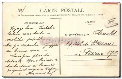 Camp de Mailly — Vista das Tendas — Livraria Militar Guérin, Mourmelon — Verso