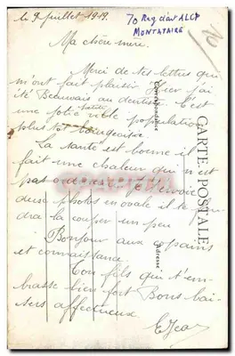 Camp de Mailly — Limpeza das Peças — Bazar Militar A. Nieps — Verso