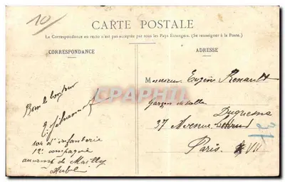 Kamp Mailly - La Popore bij de Militaire Slagerij — Uitgever: C. P. M. N°29 — Achterkant