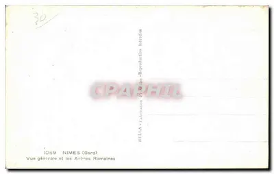 Nîmes — Ogólny widok i Areny Rzymskie — Rella — Rewers