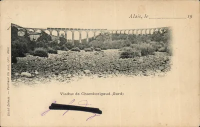 Viaduto de Chamborigaud — Alais, Gard — Foto Delmas, editor Peschaud filho mais velho, n°19