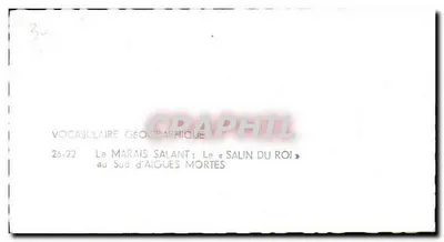 Marasze solone — « Salin du Roi » na południu Aigues Mortes — Lapie — Rewers