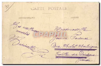 Uzès - Rue de l'Évêché - Katedra — G. Borrelly fils, księgarze — Rewers