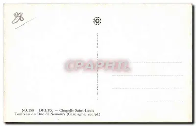 Tumba del Duque de Nemours — Capilla de San Luis — Dreux — Reverso