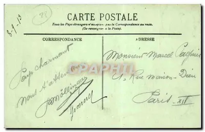 Maintenon — Widok z rzeki Eure — LL. n°16 — Rewers