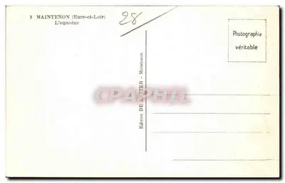 Maintenon (Eure-et-Loir) — O aqueduto — Edição DE KEYZER — Verso