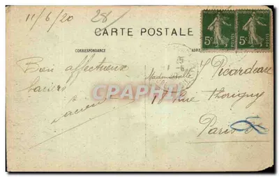 Chérisy (Eure-et-Loir) — As margens do rio Eure — Coleção E. Huet — Verso